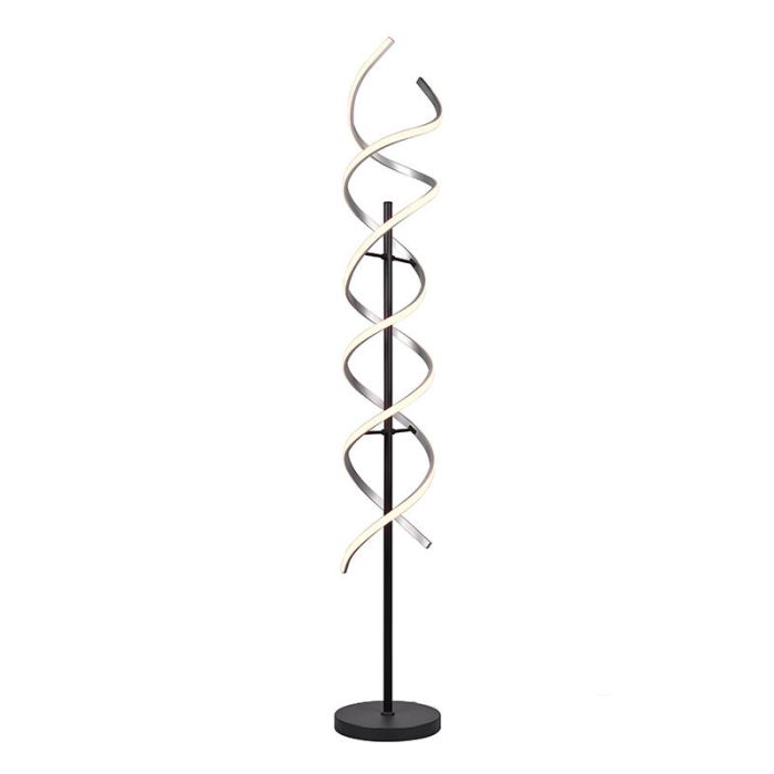 Chrome floor lamp design, Sylvian, 32W, warm to cold white adjustable LED, with touch dimmer