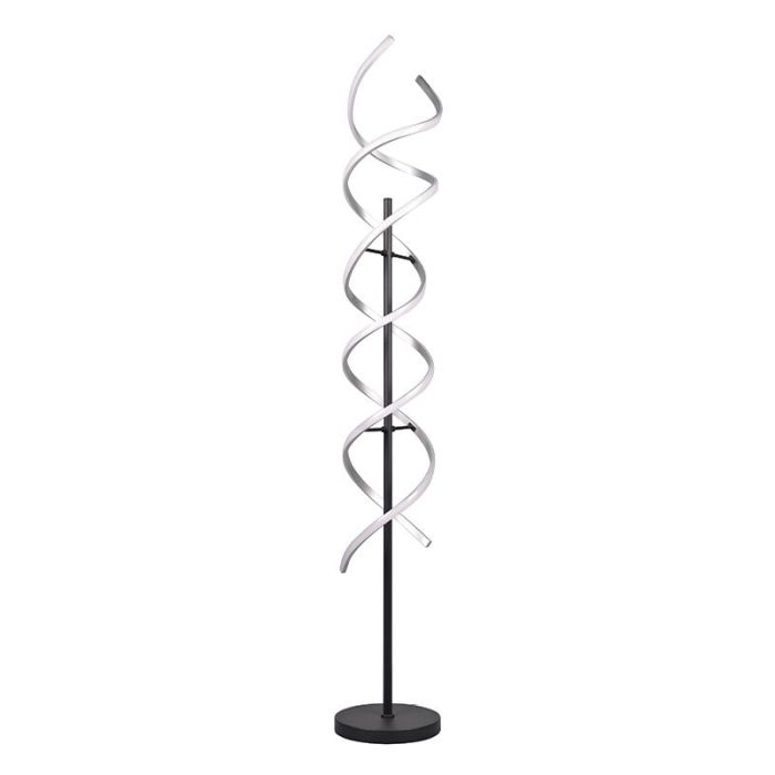 Chrome floor lamp design, Sylvian, 32W, warm to cold white adjustable LED, with touch dimmer