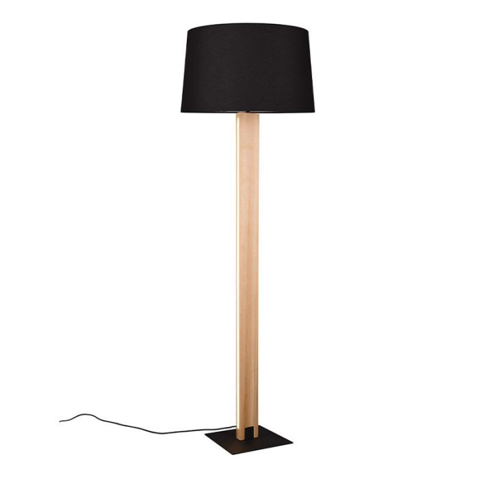 Black floor lamp modern, Radia, 3000K LED, with touch dimmer