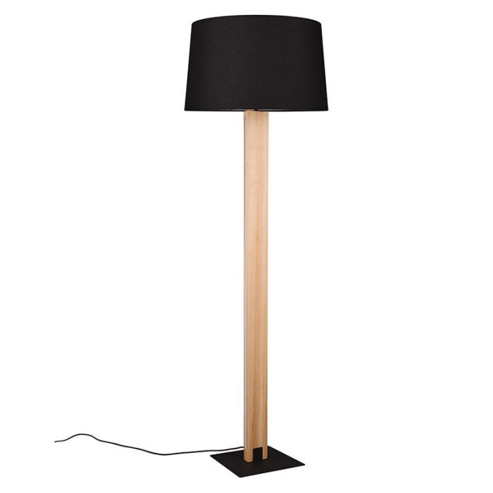 Black floor lamp modern, Radia, 3000K LED, with touch dimmer