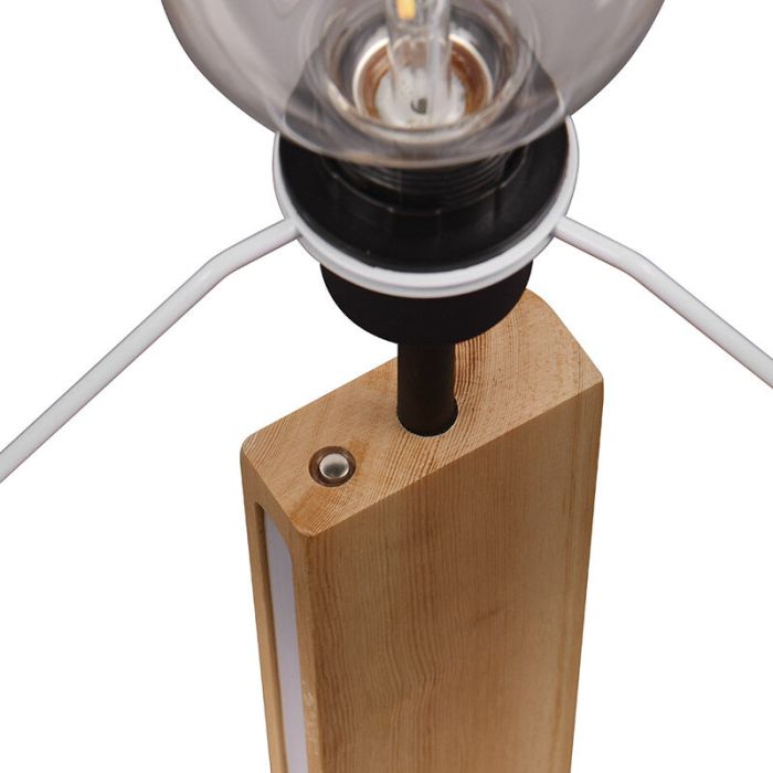 Black floor lamp modern, Radia, 3000K LED, with touch dimmer