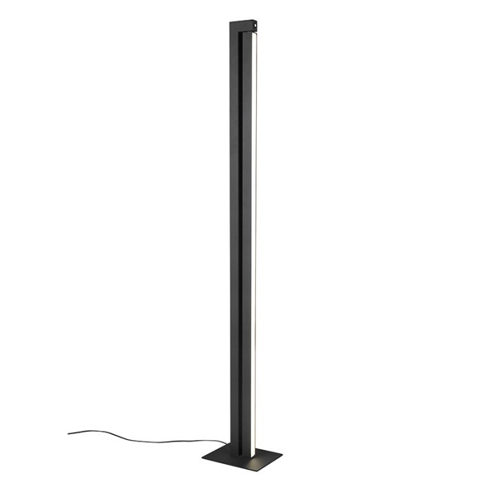 Black floor lamp modern, Raihana, 21W, white switch LED, with touch dimmer