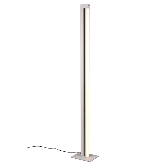 White floor lamp modern, Raihana, 21W, white switch LED, with touch dimmer