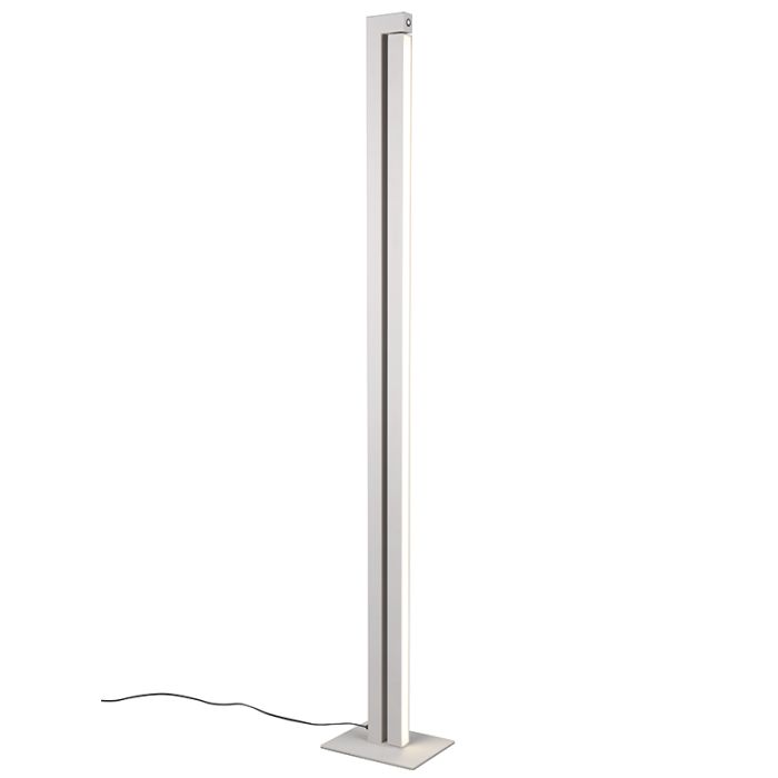 White floor lamp modern, Raihana, 21W, white switch LED, with touch dimmer