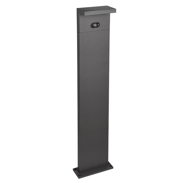 Anthracite solar outdoor floor lamp modern, Nesrin, 5W, white switch LED, IP65