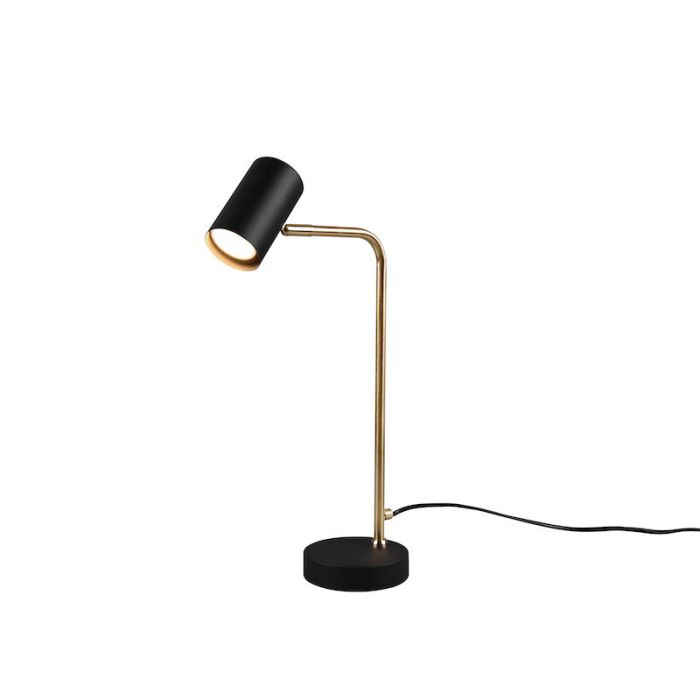 Brass table lamp modern, Kaso, with switch