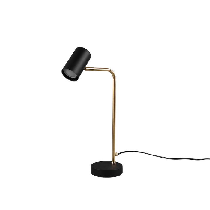 Brass table lamp modern, Kaso, with switch