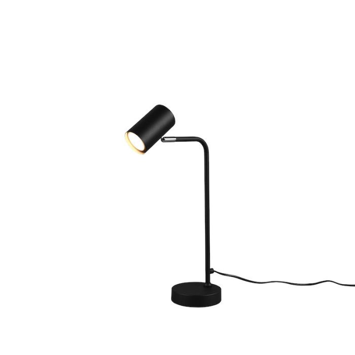 Black table lamp modern, Kaso, with switch