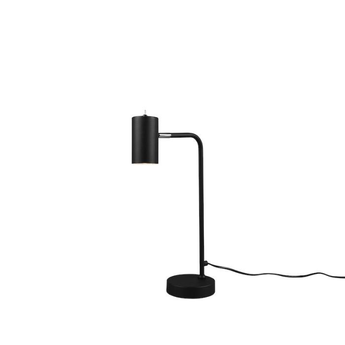 Black table lamp modern, Kaso, with switch