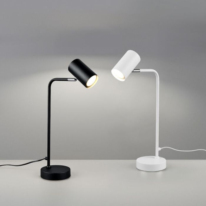 Black table lamp modern, Kaso, with switch