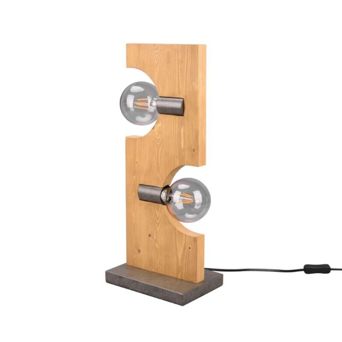 Wood table lamp brown, Dyonne