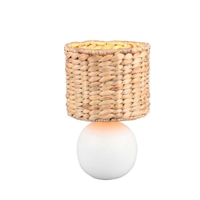 Brown table lamp rustic, Minouk, with switch