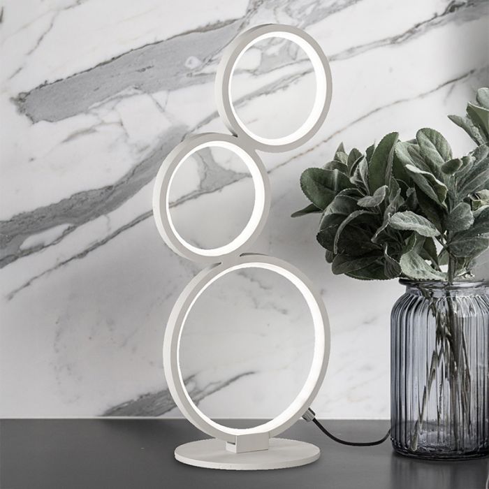 White table lamp modern, Robon, 17W, 3000K LED, with switch
