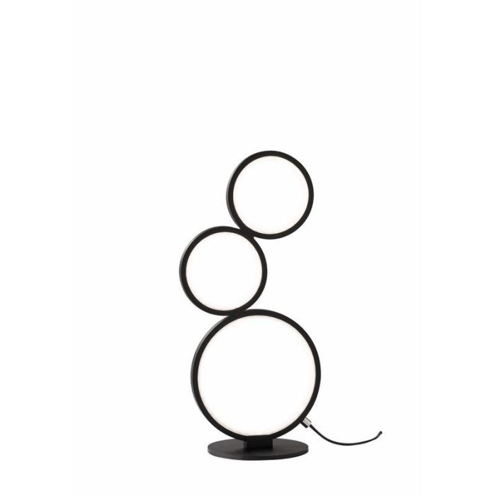 Black table lamp modern, Robon, 17W, 3000K LED, with switch