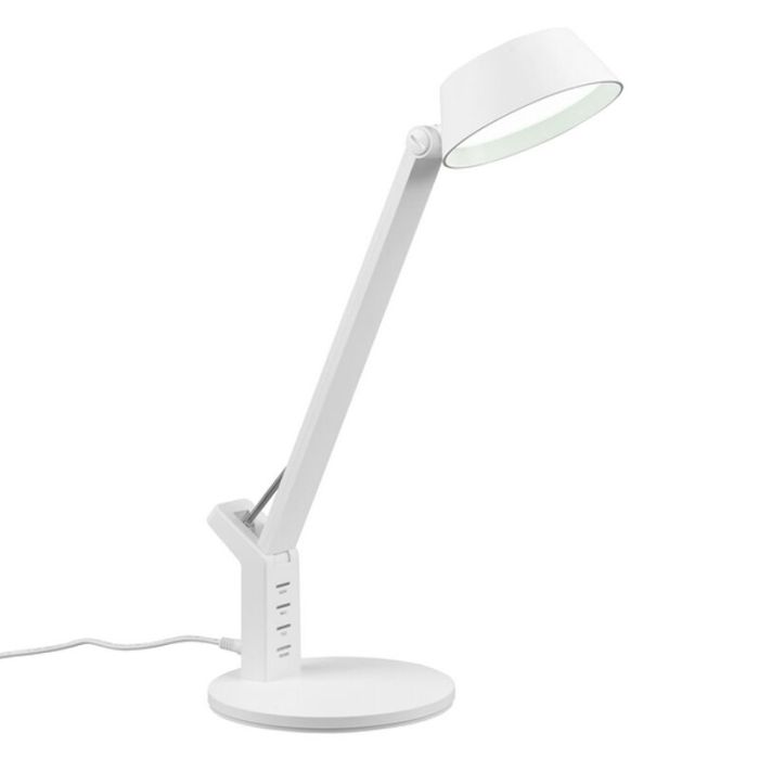 White desk lamp modern, Lindi, 5W, warm to cold white adjustable LED, with touch dimmer