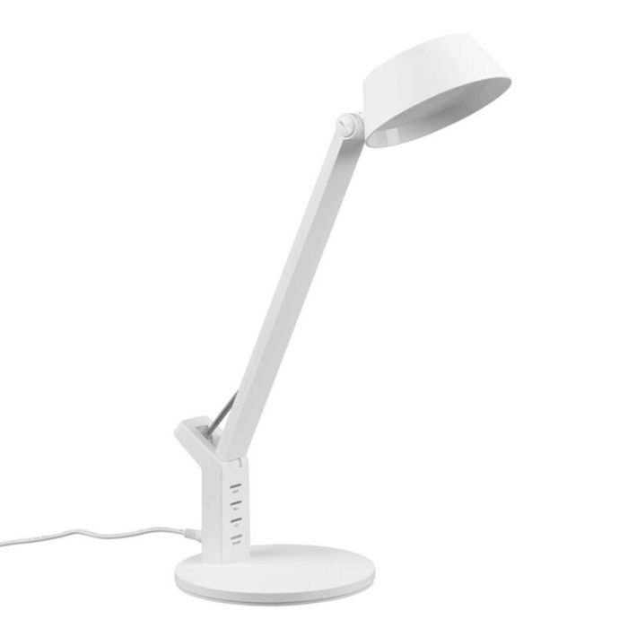 White desk lamp modern, Lindi, 5W, warm to cold white adjustable LED, with touch dimmer