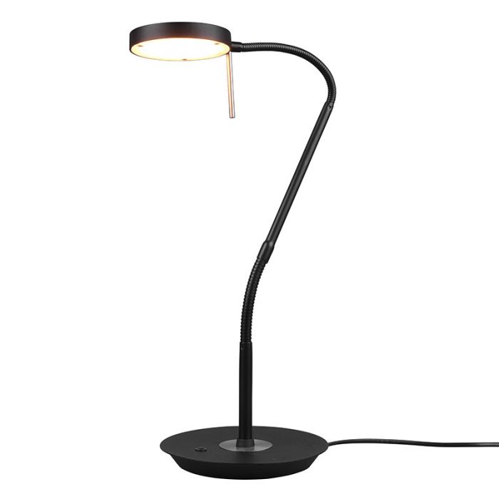 Black table lamp modern, Bilge, 12W, adjustable light colour LED, with switch