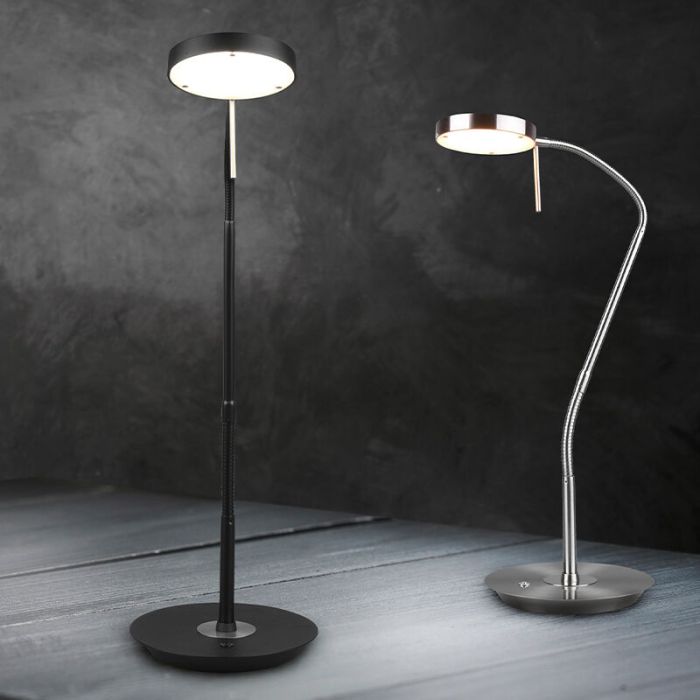 Black table lamp modern, Bilge, 12W, adjustable light colour LED, with switch