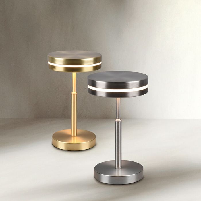 Nickel table lamp modern, Marjon, 6W, 3000K LED, with switch