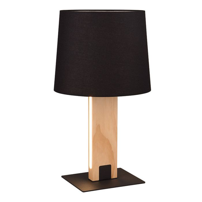 Black table lamp modern, Radia, with switch