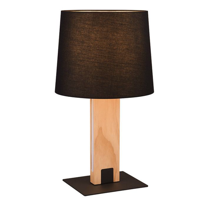 Black table lamp modern, Radia, with switch