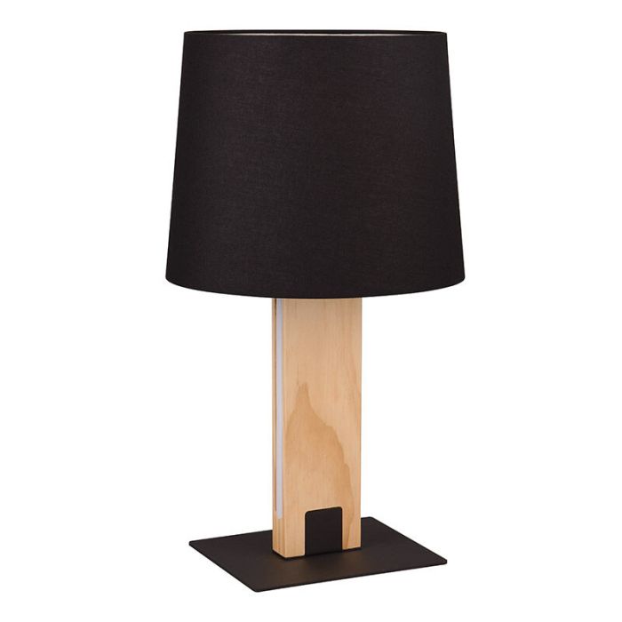 Black table lamp modern, Radia, with switch