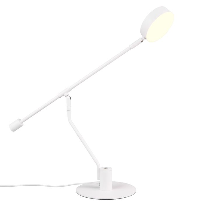 White table lamp modern, Koendert, 6W, white switch LED, with touch dimmer