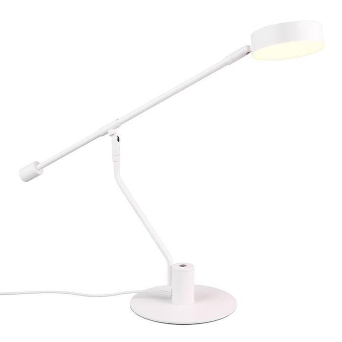 White table lamp modern, Koendert, 6W, white switch LED, with touch dimmer