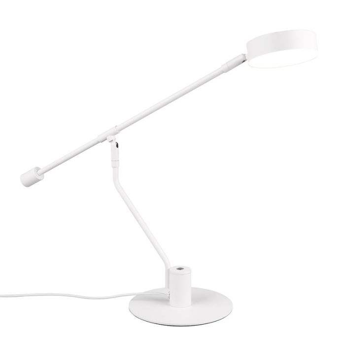 White table lamp modern, Koendert, 6W, white switch LED, with touch dimmer