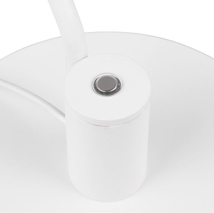 White table lamp modern, Koendert, 6W, white switch LED, with touch dimmer