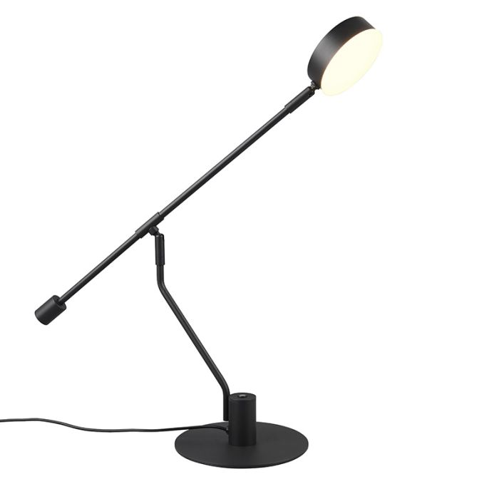 Black table lamp modern, Koendert, 6W, white switch LED, with touch dimmer