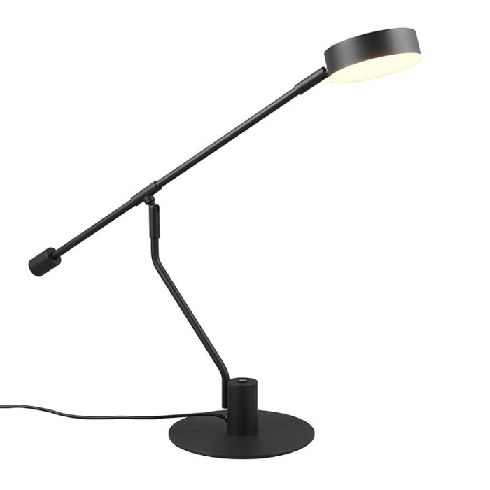 Black table lamp modern, Koendert, 6W, white switch LED, with touch dimmer