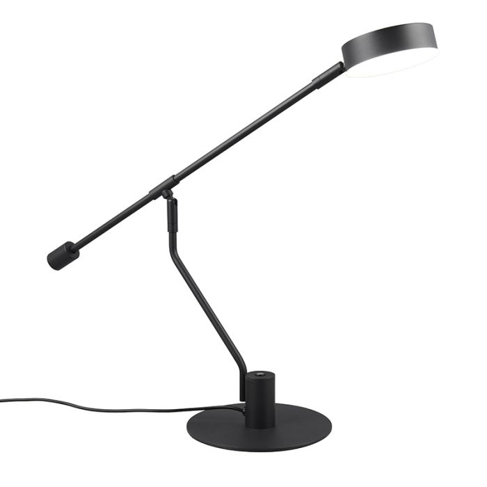 Black table lamp modern, Koendert, 6W, white switch LED, with touch dimmer