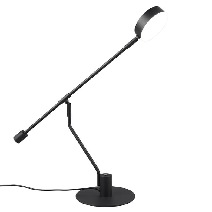 Black table lamp modern, Koendert, 6W, white switch LED, with touch dimmer