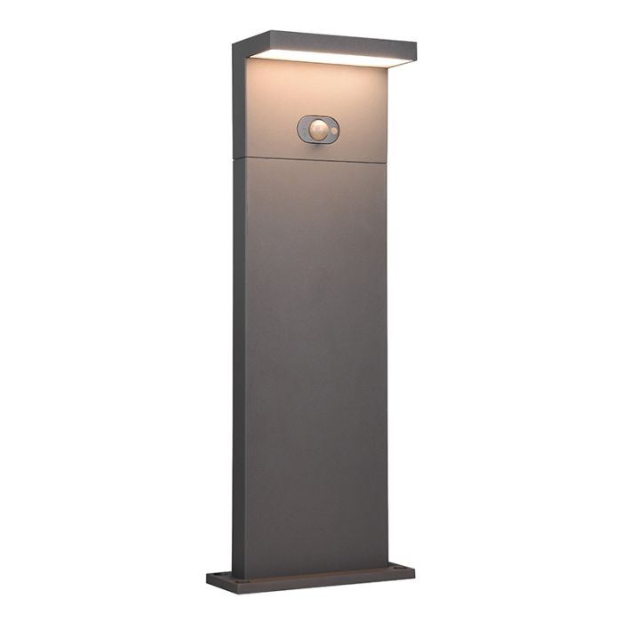 Anthracite solar outdoor floor lamp modern, Nesrin, 5W, white switch LED, IP65