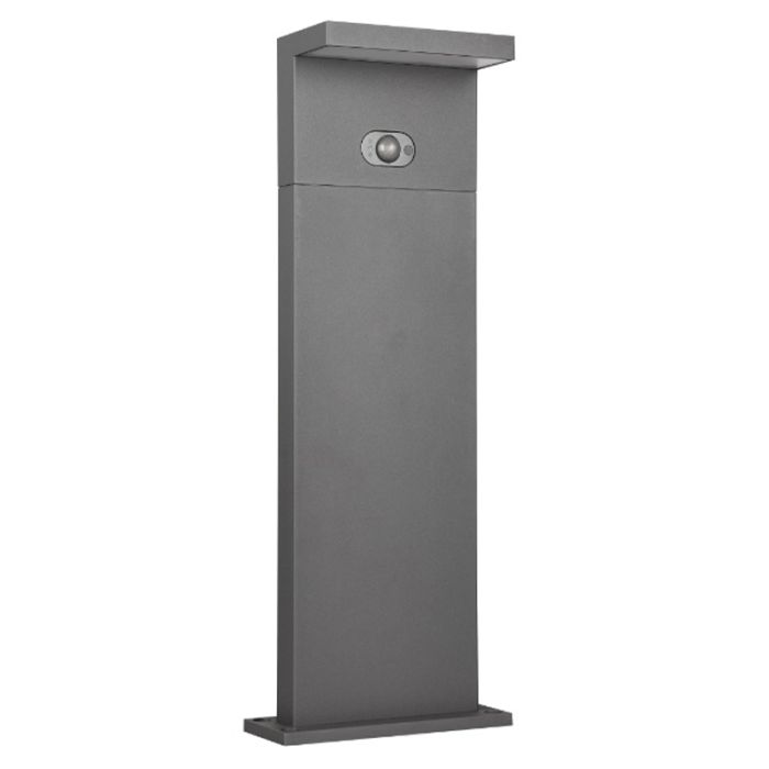 Anthracite solar outdoor floor lamp modern, Nesrin, 5W, white switch LED, IP65