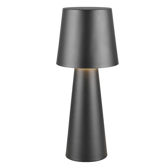 Black table lamp modern, Lillyam, with switch