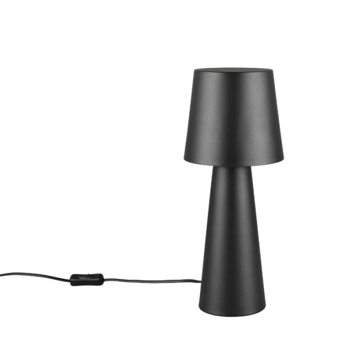 Black table lamp modern, Lillyam, with switch
