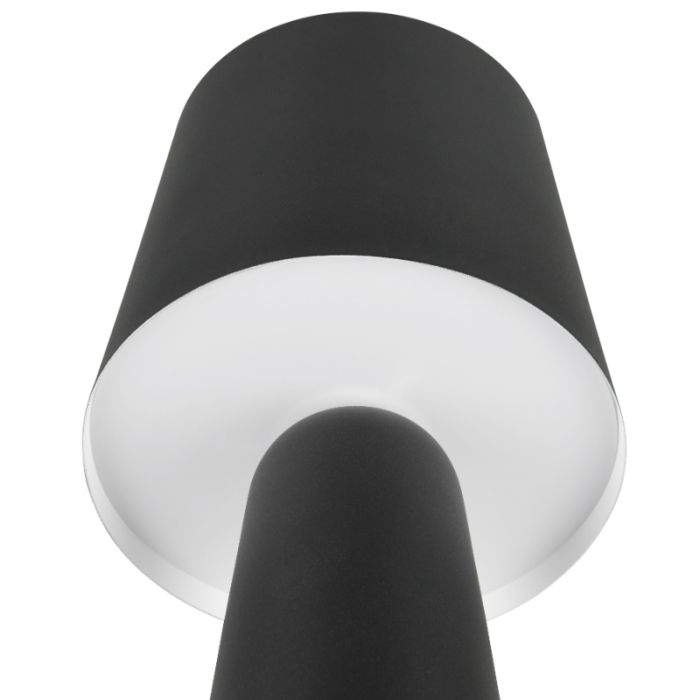 Black table lamp modern, Lillyam, with switch