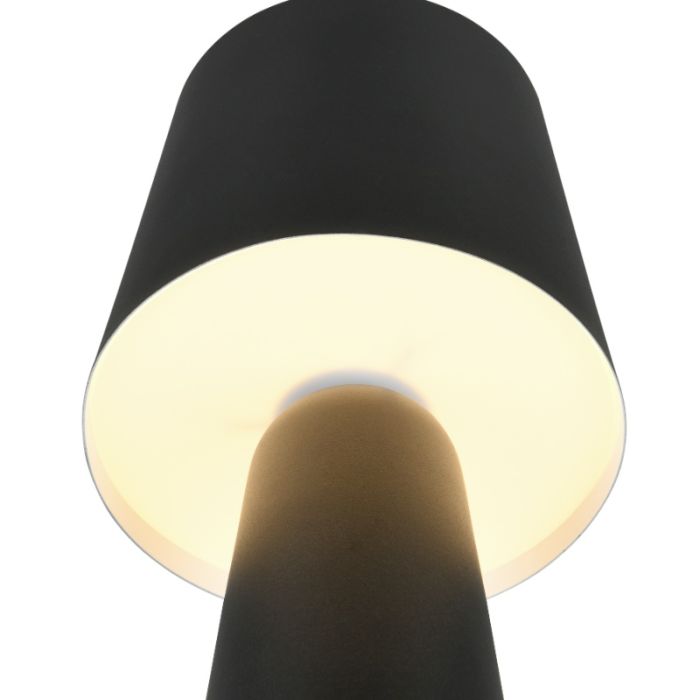 Black table lamp modern, Lillyam, with switch