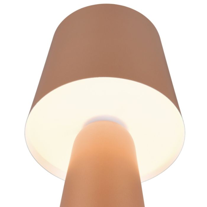Brown table lamp modern, Lillyam, with switch