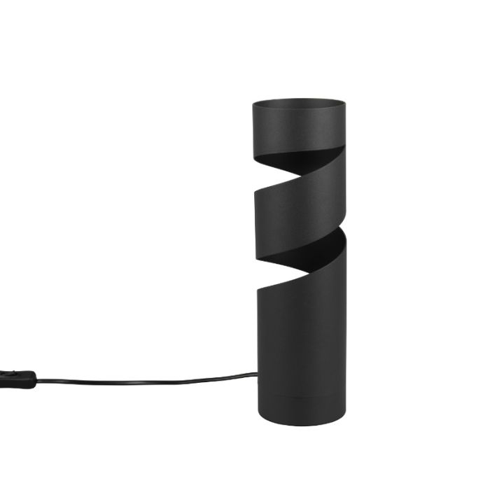 Black table lamp design, Marouan, with switch