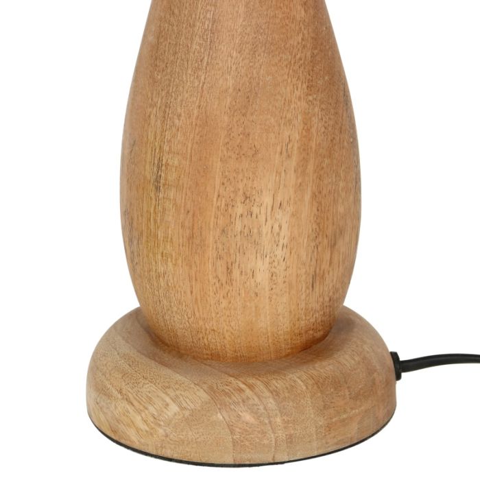 Rustic table lamp wood, Mucahit, with switch