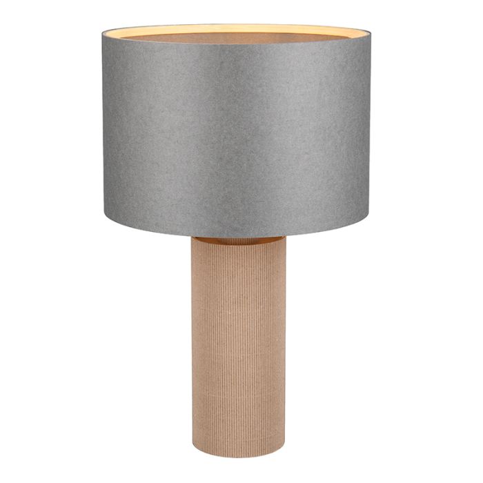 Grey table lamp rustic, Stach, with switch