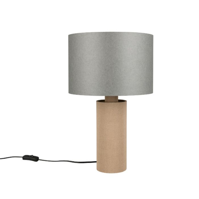 Grey table lamp rustic, Stach, with switch