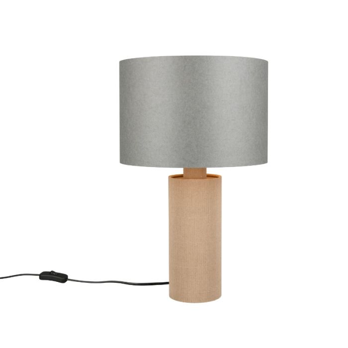 Grey table lamp rustic, Stach, with switch