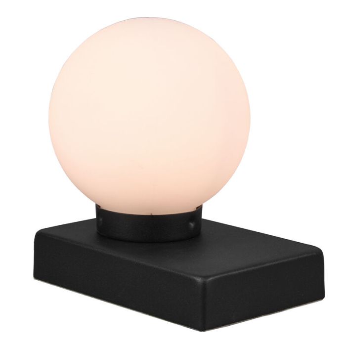 Black table lamp modern, Tess, with switch