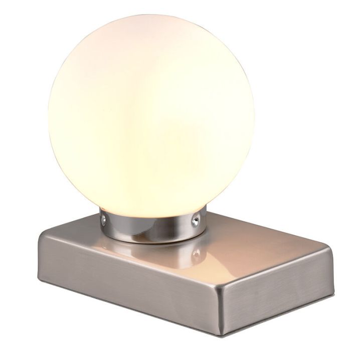 Nickel table lamp modern, Jullian, with switch