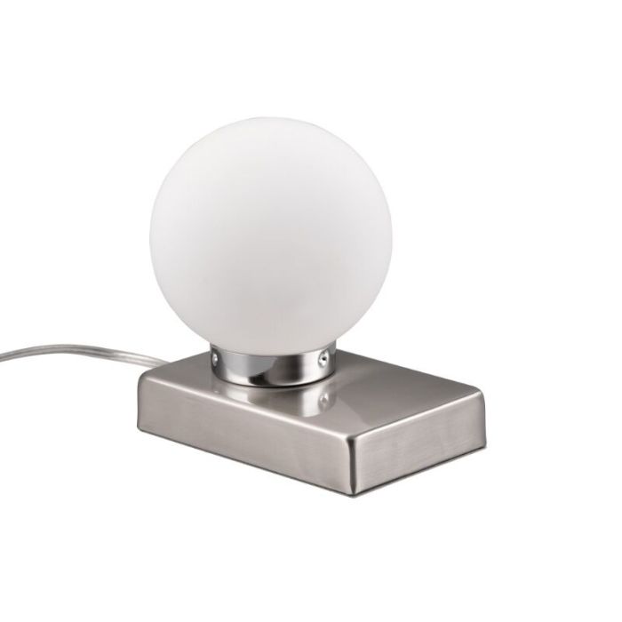 Nickel table lamp modern, Jullian, with switch