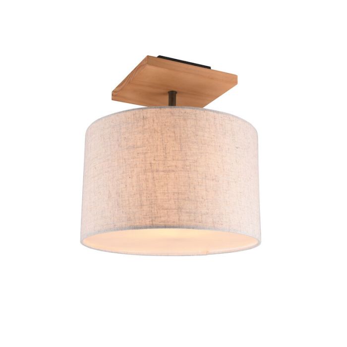 Nickel flush ceiling light vintage, Milco